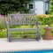 Spacious 2 Person Outdoor Glider Bench with Slatted Seat and Armrests